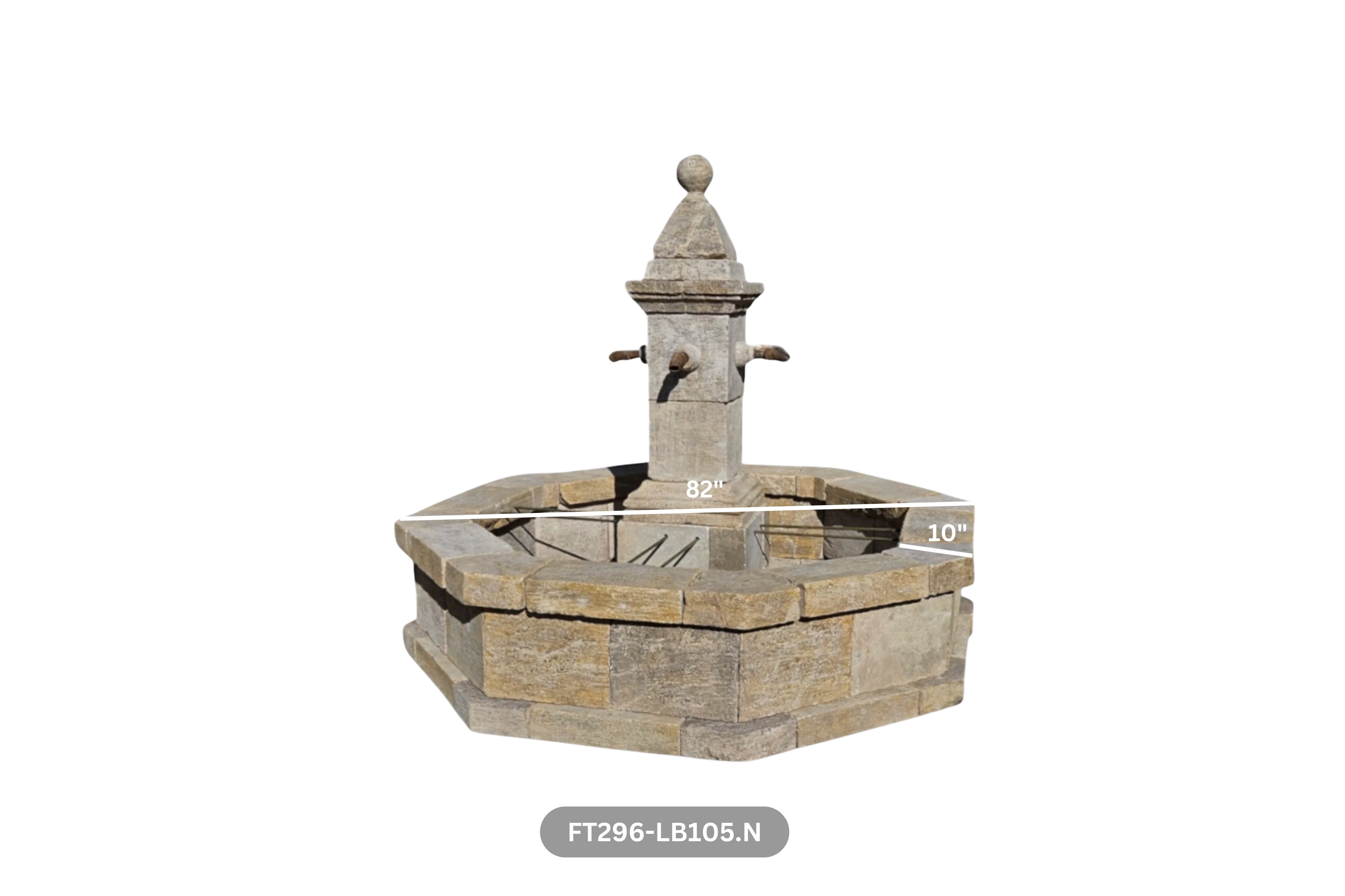 Reclaimed Limestone Fountain - Image 3